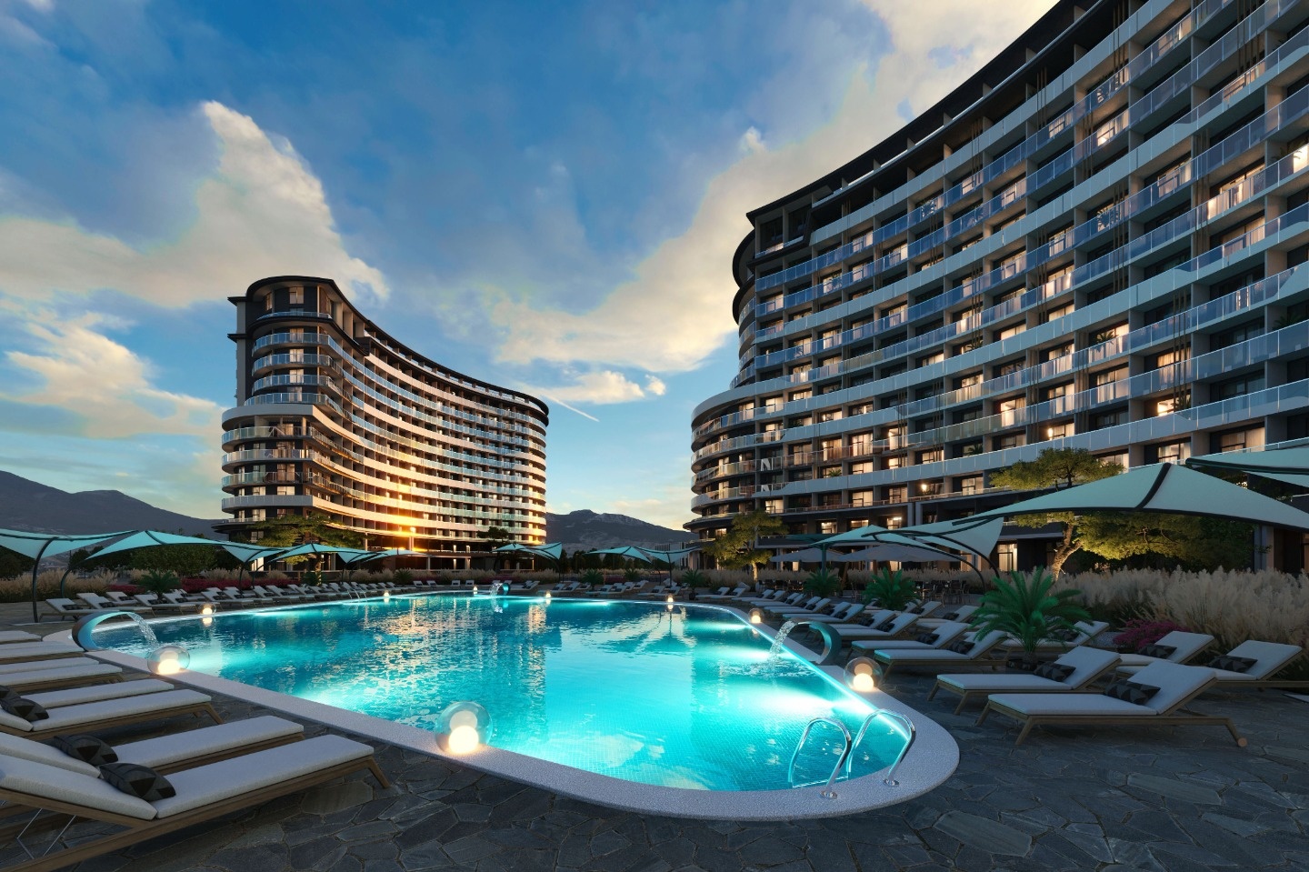 Сегодня  про рассрочку  Skysoul Resort: 

50% на 1 год удорожание 3%
             1,5 года удорожание 5%
             2 года удорожание 8%
70% на 1 год удорожание 1,5%
             1,5 года удорожание 3%
             2 года удорожание 5%

1. Все 4 корпуса полностью построены, в них завершаются ремон